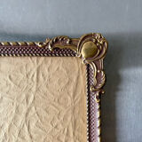 Vintage metal gold & copper colored picture frame brass 17.5 cm x 13.5 cm convex glass