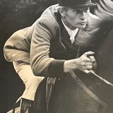 Photograph black and white silver print circa 1970 riding competition
