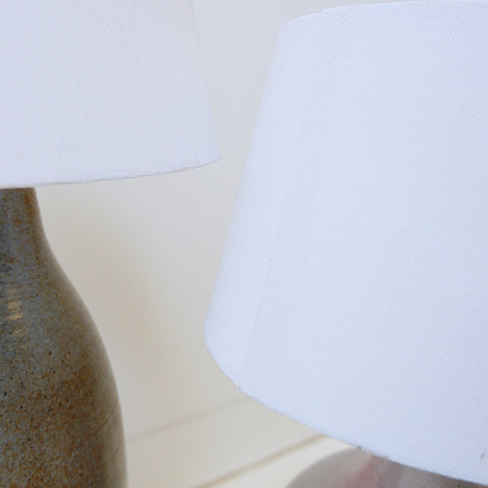 Pair of vintage ceramic table lamps with a two-tone finish - 1980s