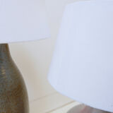 Pair of vintage ceramic table lamps with a two-tone finish - 1980s