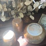 Vallauris Pyrite Stoneware Bowl and Mugs