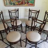 Set of 6 Fischel bistro chairs, early 1900s