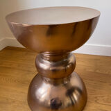Tabouret tabouret en acier bronze