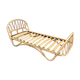 Old bed basket 1 person curved rattan 60s vintage