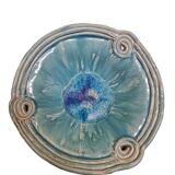 Corbeille à fruits en céramique émaillée bleue, 21e siècle