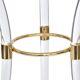 Lucite and gilded brass gueridon Hollywood Regency