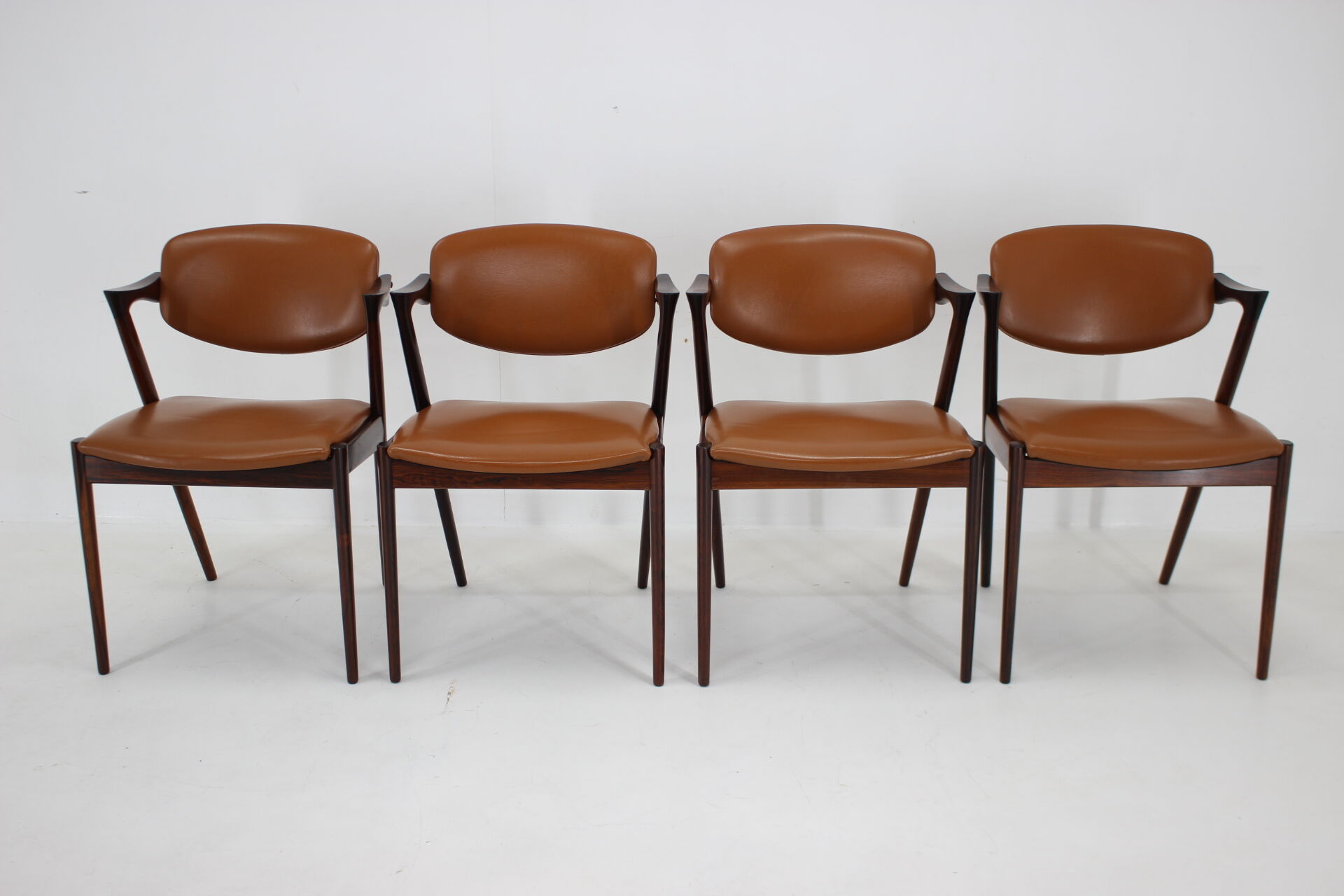 1960s Kai Kristiansen Model 42 Dining Chairs in Palisander, set of 4