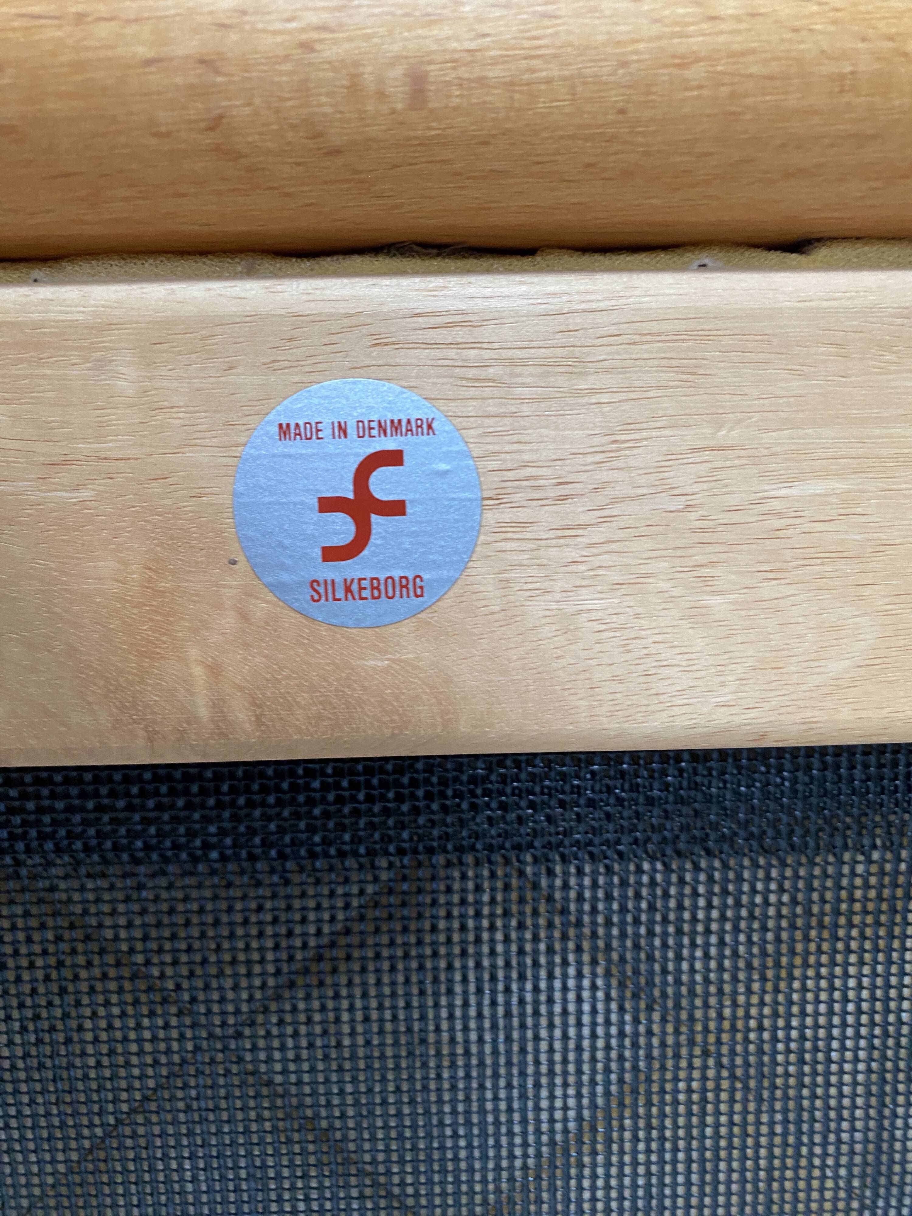 Johannes Andersen highback chair with hocker for Silkeborg Denmark