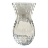 Large baluster vase in fluted crystal from the Daume house, France.