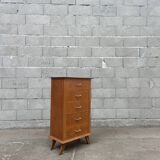 Chiffonnier vintage en bois – 5 tiroirs