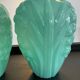 Paire de vases art deco en opaline vert celadon