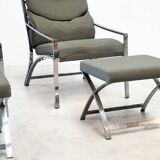 Elegant chrome lounge chairs
