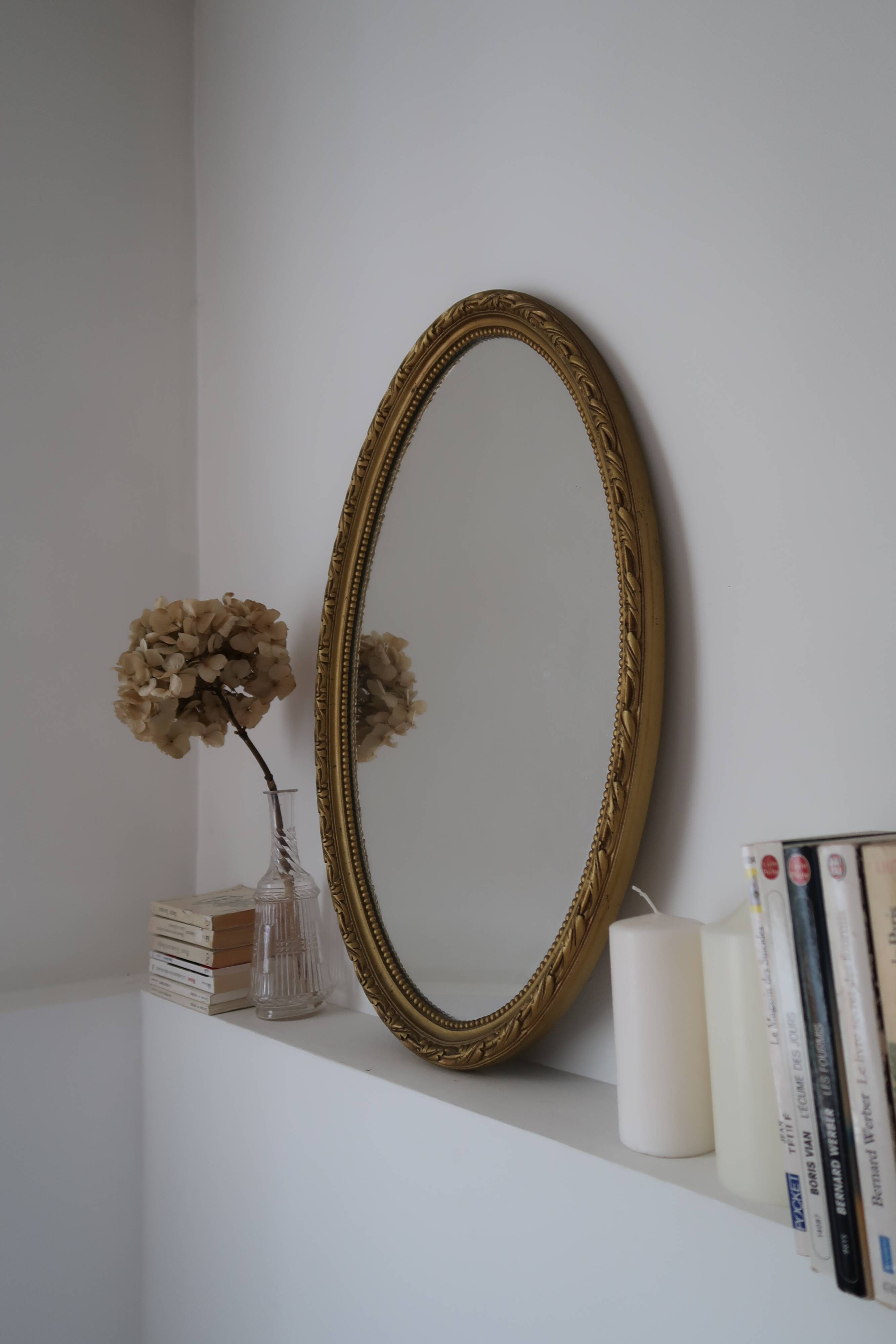 Mirror oval made in France 41x64cm
