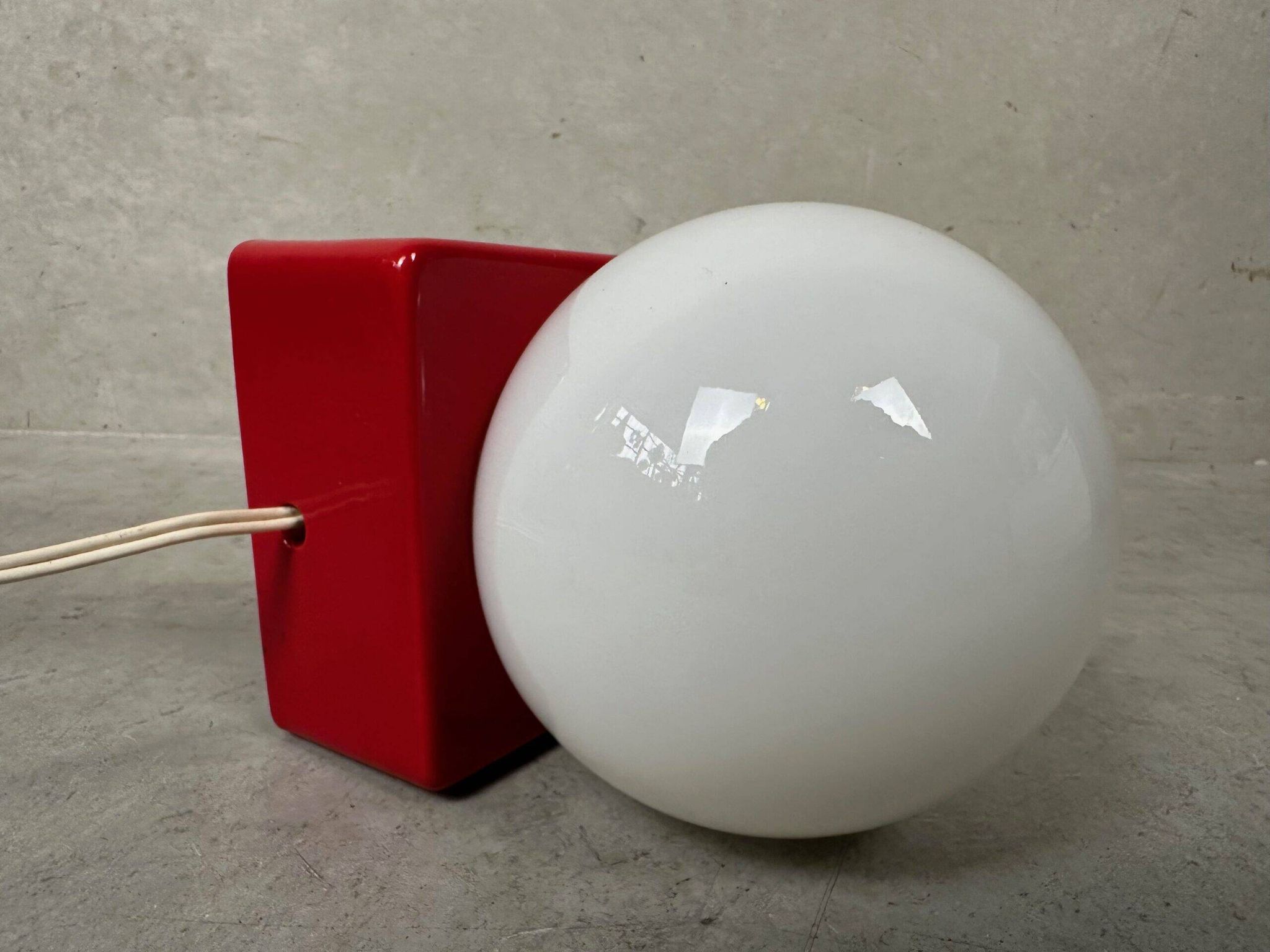 Lampe vintage de table/mur – porcelaine et opaline