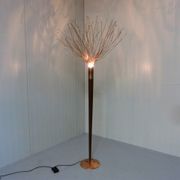Floor Lamp by Paolo Donatello for Disegnoluce Italy, Copper & Mahogany