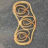 Italian rattan coat rack