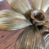 Vintage brass flower ashtray