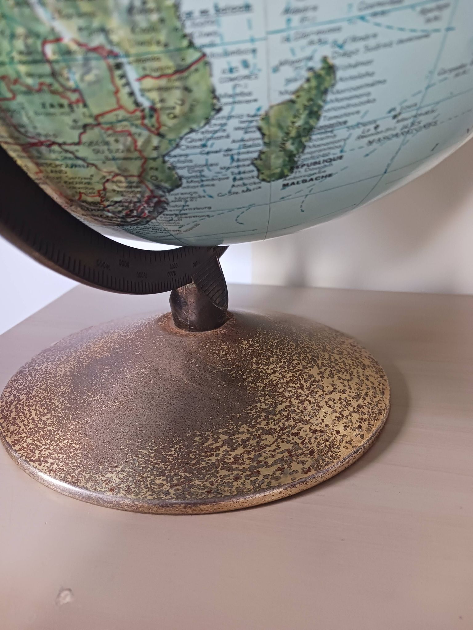 Globe terrestre, années 60/70 .