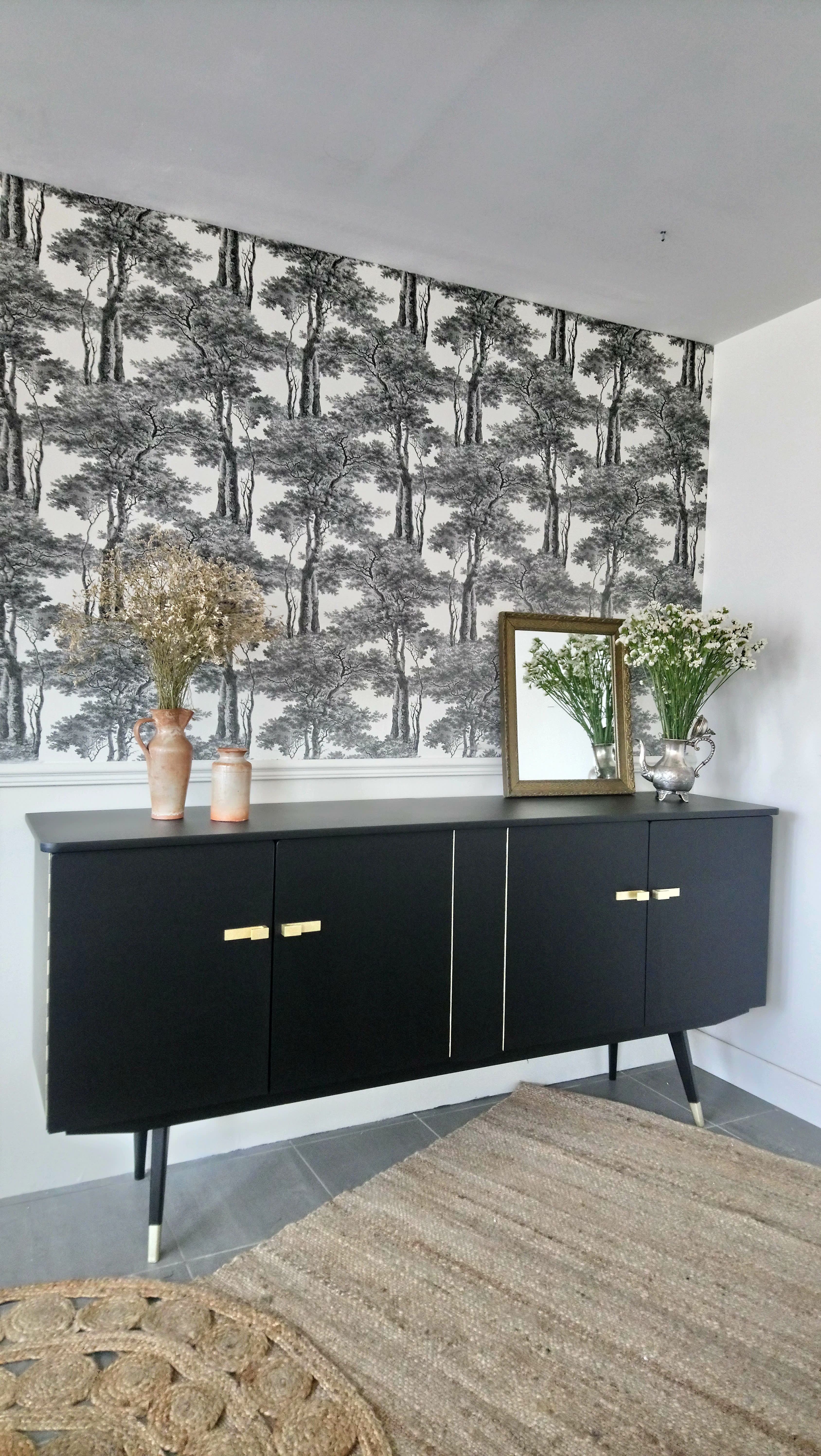 Black vintage sideboard