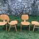 Dining chairs in vintage beech 60s