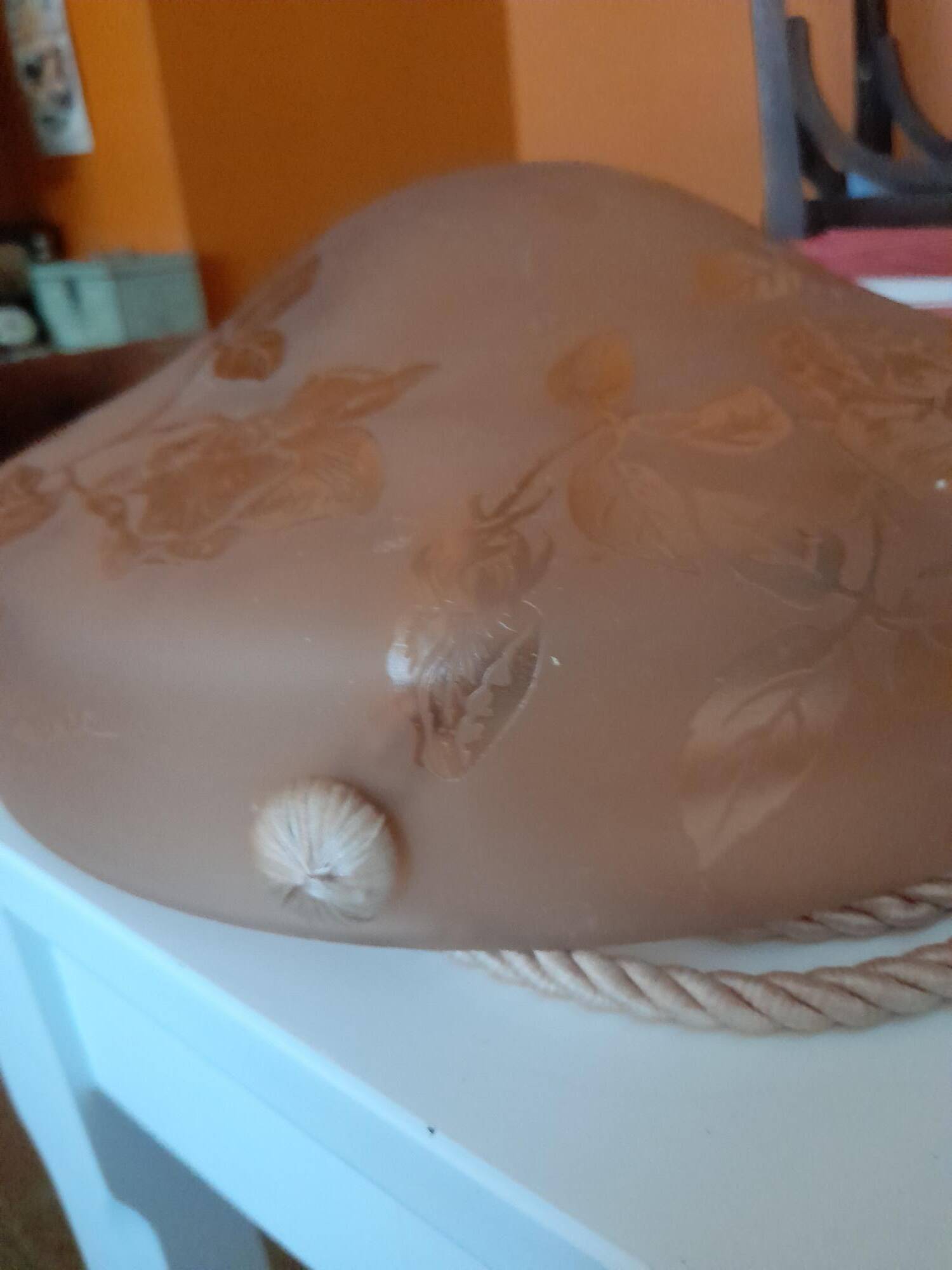 Glass paste lustre signed Deveau