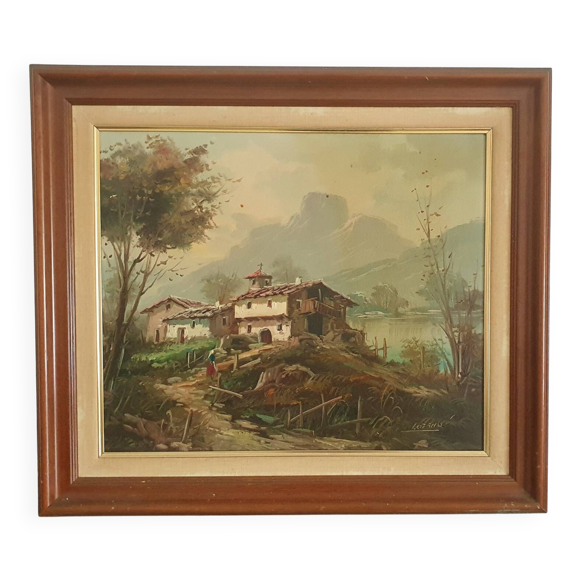 Large oil on canvas - Savoy landscape