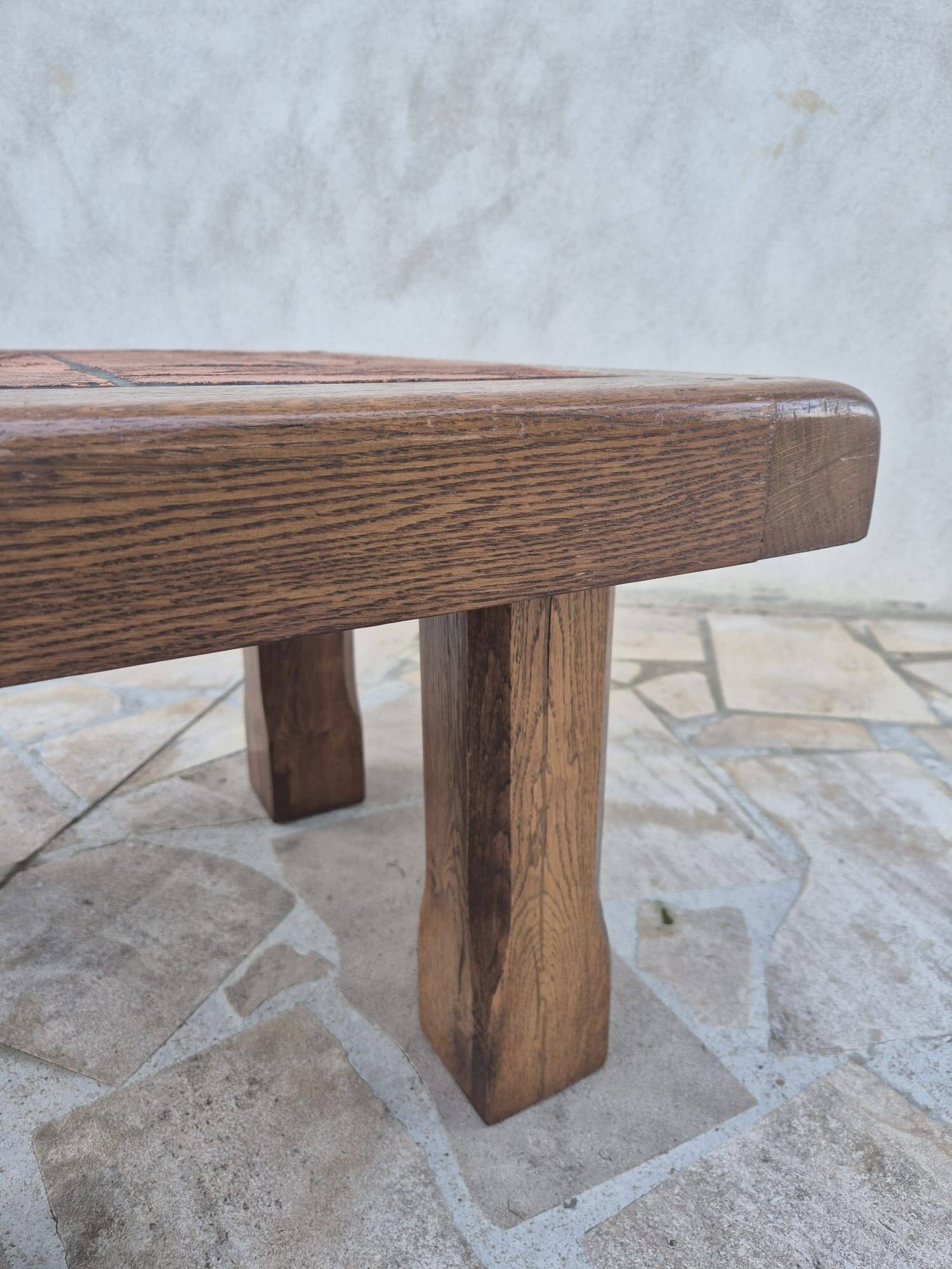 Coffee table signed P. Garnier