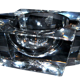 Saint-Louis DESIGN Modernist Crystal Ashtray with Label