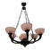 Pink Liberty Style Wrought Iron Chandelier 1960’s
