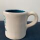 2 cups maja white and blue enamelled ceramic cups