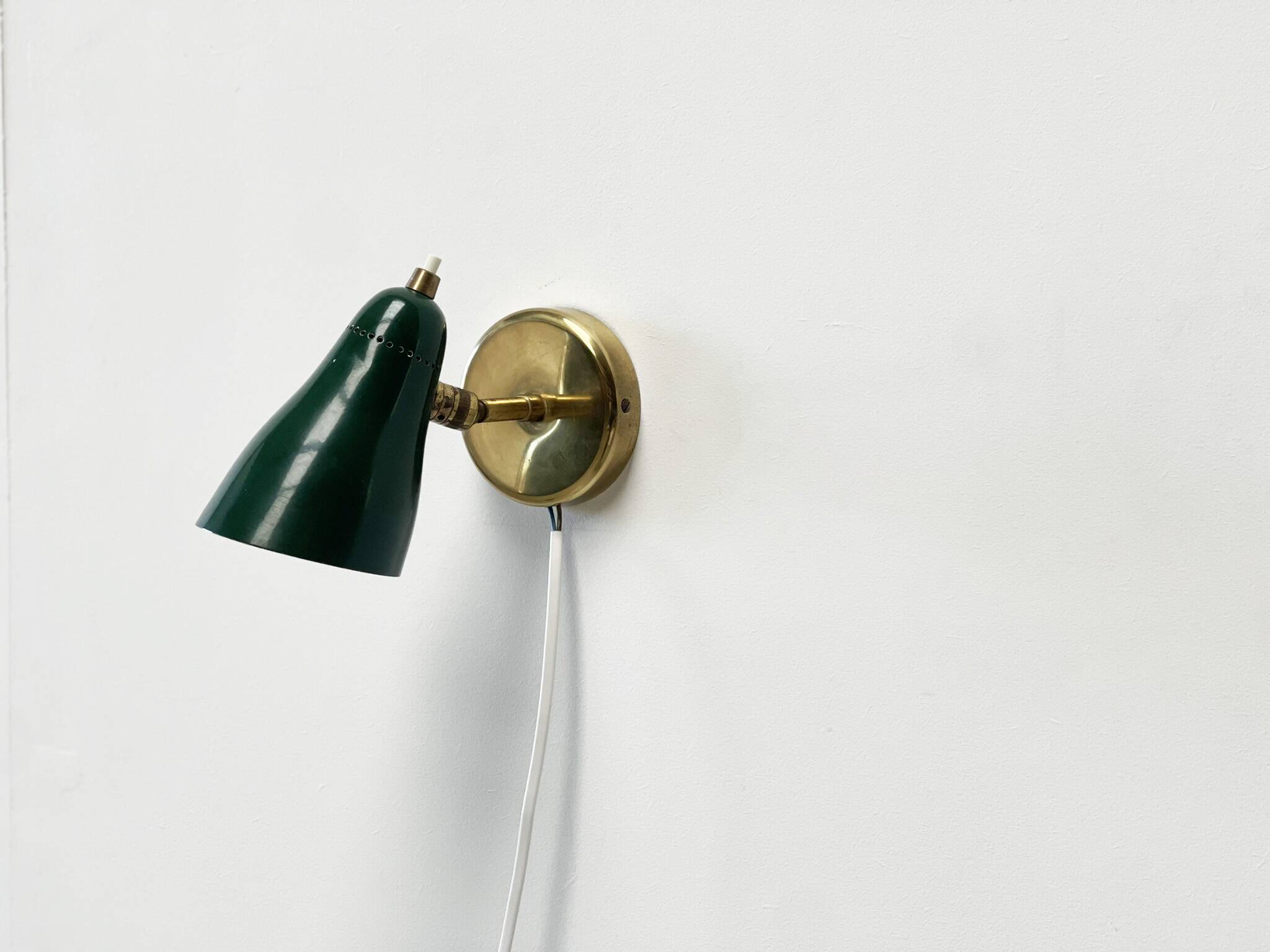 Green Perforated Wall Lamp by Dek A Lux