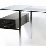 Office structure tubular chrome and glass