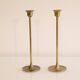 Pair of Scandinavian brass candle holders 1960