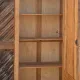 Armoire parisienne étroite ancienne en bois brut 