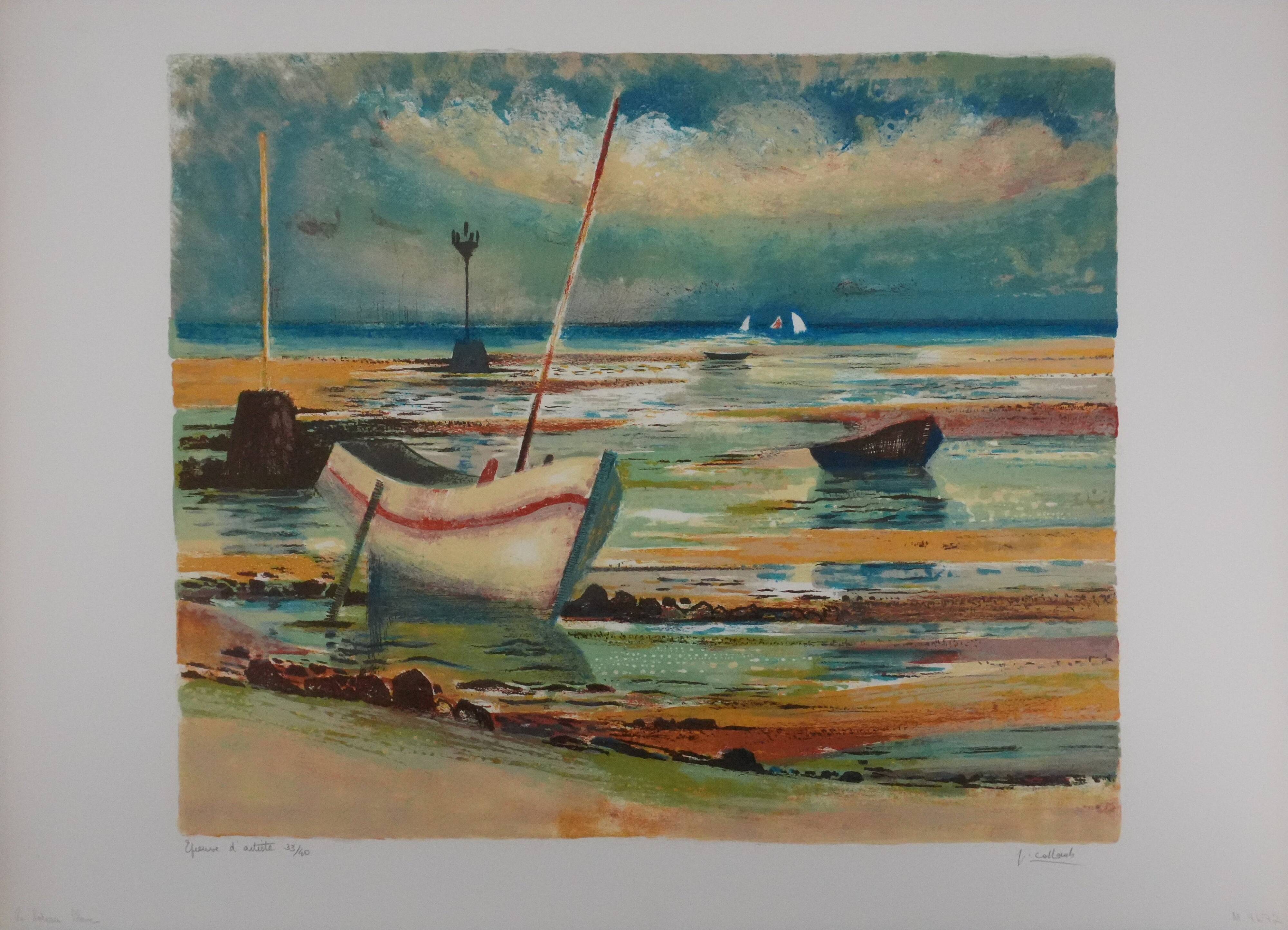 Paul Collomb: Marine air, original signed lithograph.