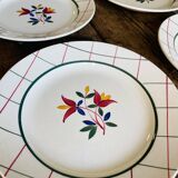 4 flat plates from Gien, Tamaris
