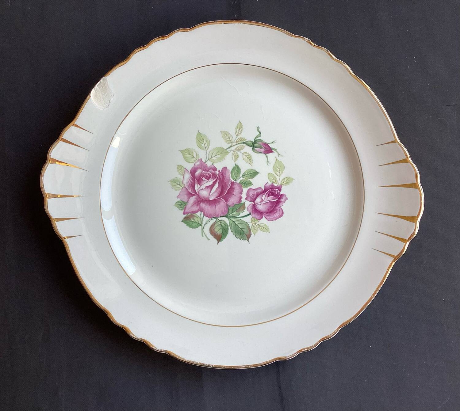 Set of 12 Moulin des Loups dessert plates - vintage