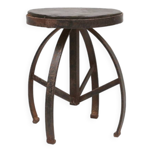 tabouret industriel en - noir