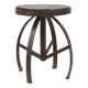 Industrial black metal stool with unique frame, France ca. 1920