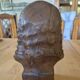 Buste de J.S Bach sculpté en bois - statuette vintage