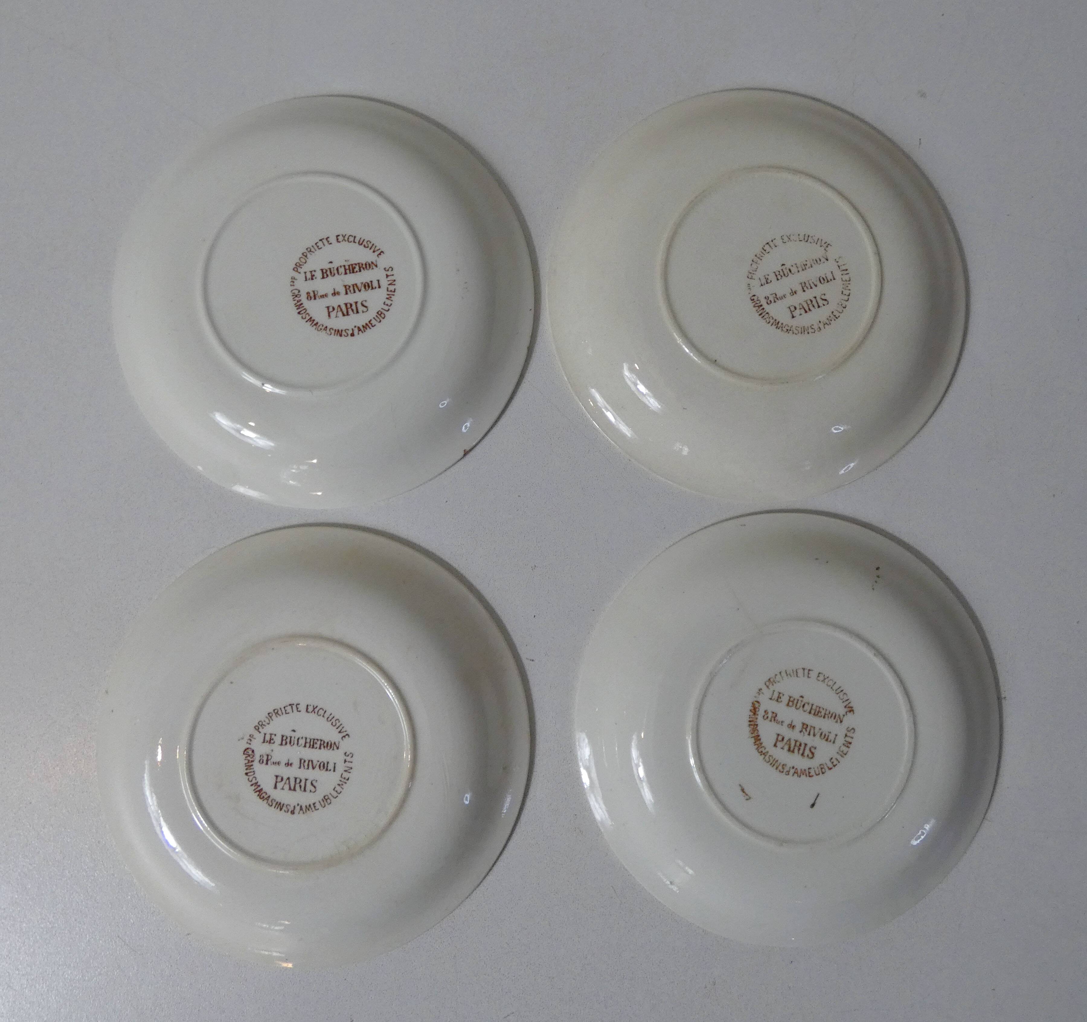 dinette Terre de fer bird plates exclusive to LE BUCHERON