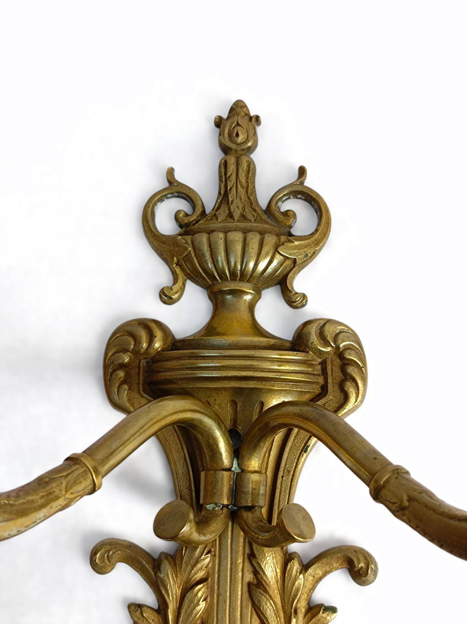 Bronze wall sconces Louis XVI, Belle Époque circa 1880–1910