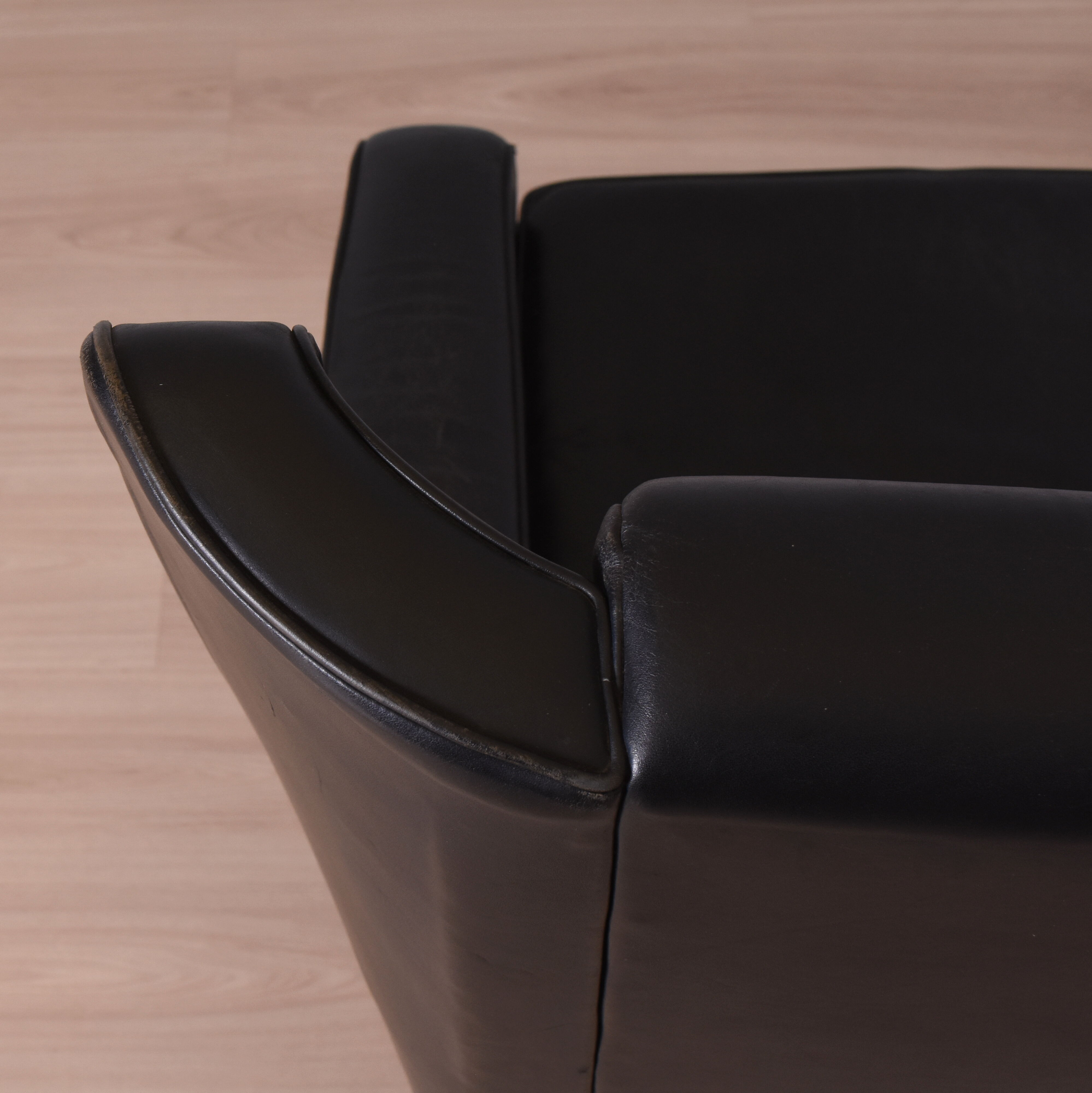 Scandinavian leather armchair, 1960s