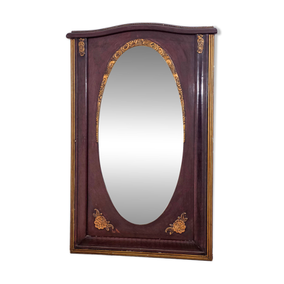 Grand miroir en bois sculpté – Art nouveau des années 1900