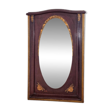 Grand miroir en bois sculpté – Art nouveau des années 1900