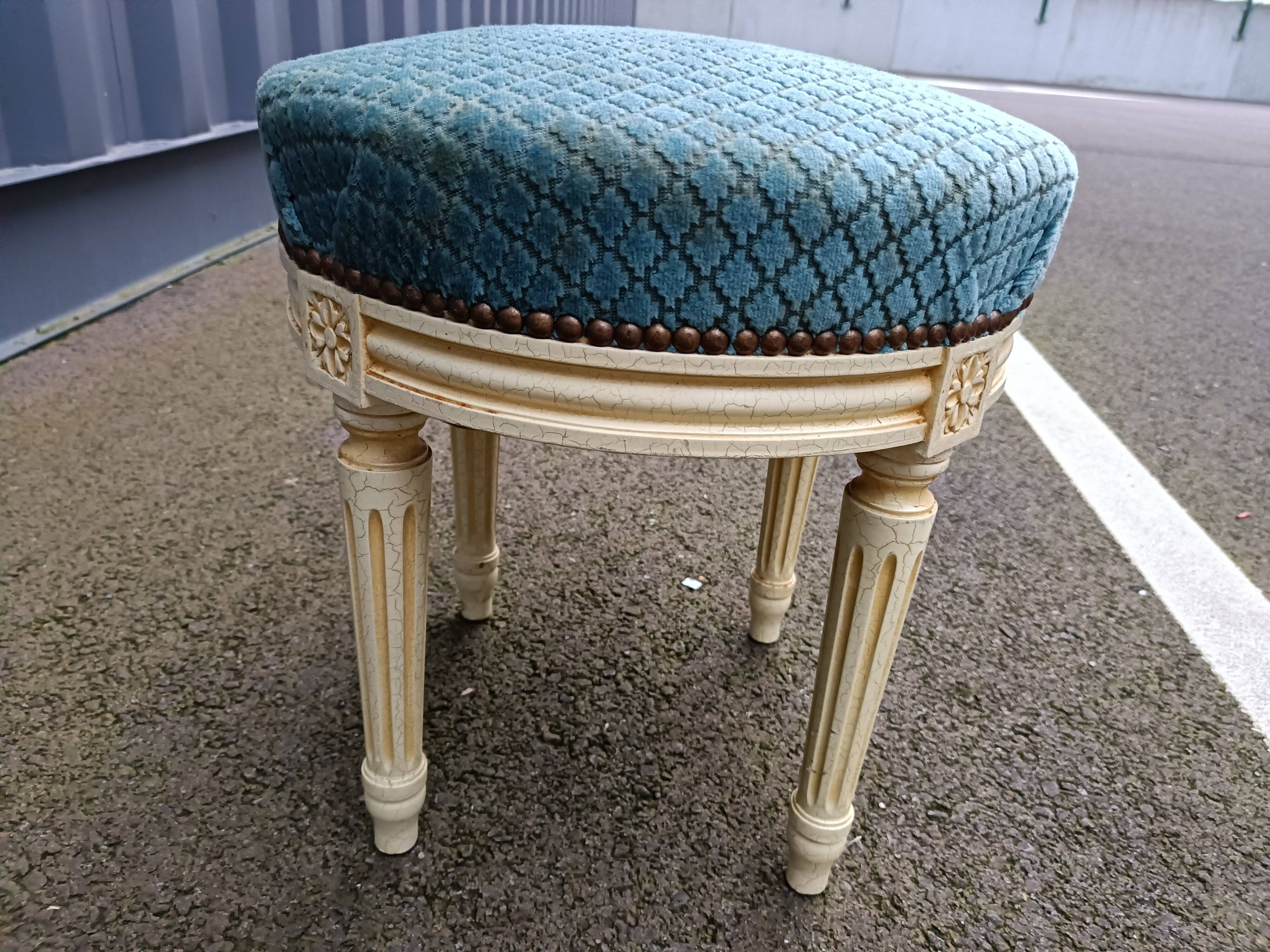 Stool footrest old style louis xvi
