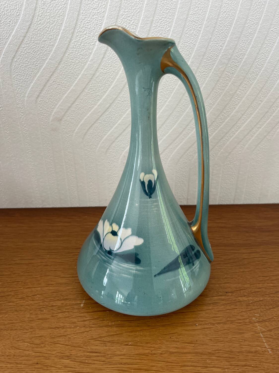 Ewer water lily model in luneville kg art deco