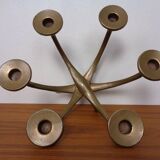 Brutalist Bronze Candleholder by Michael Harjes, 1960s
