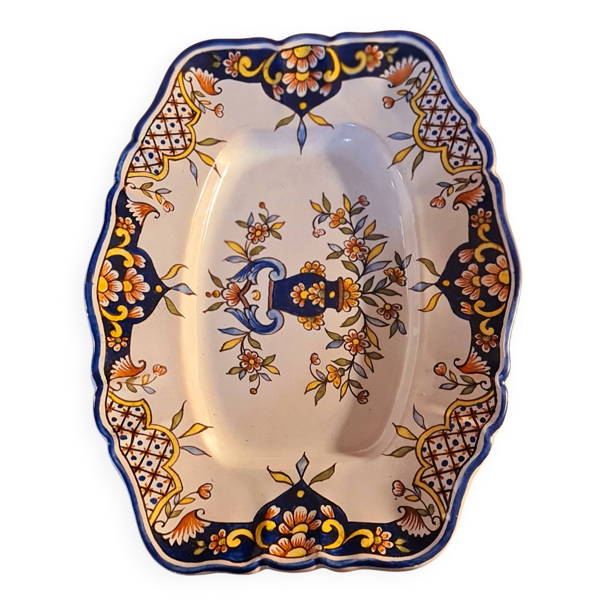 Large Desvres earthenware dish