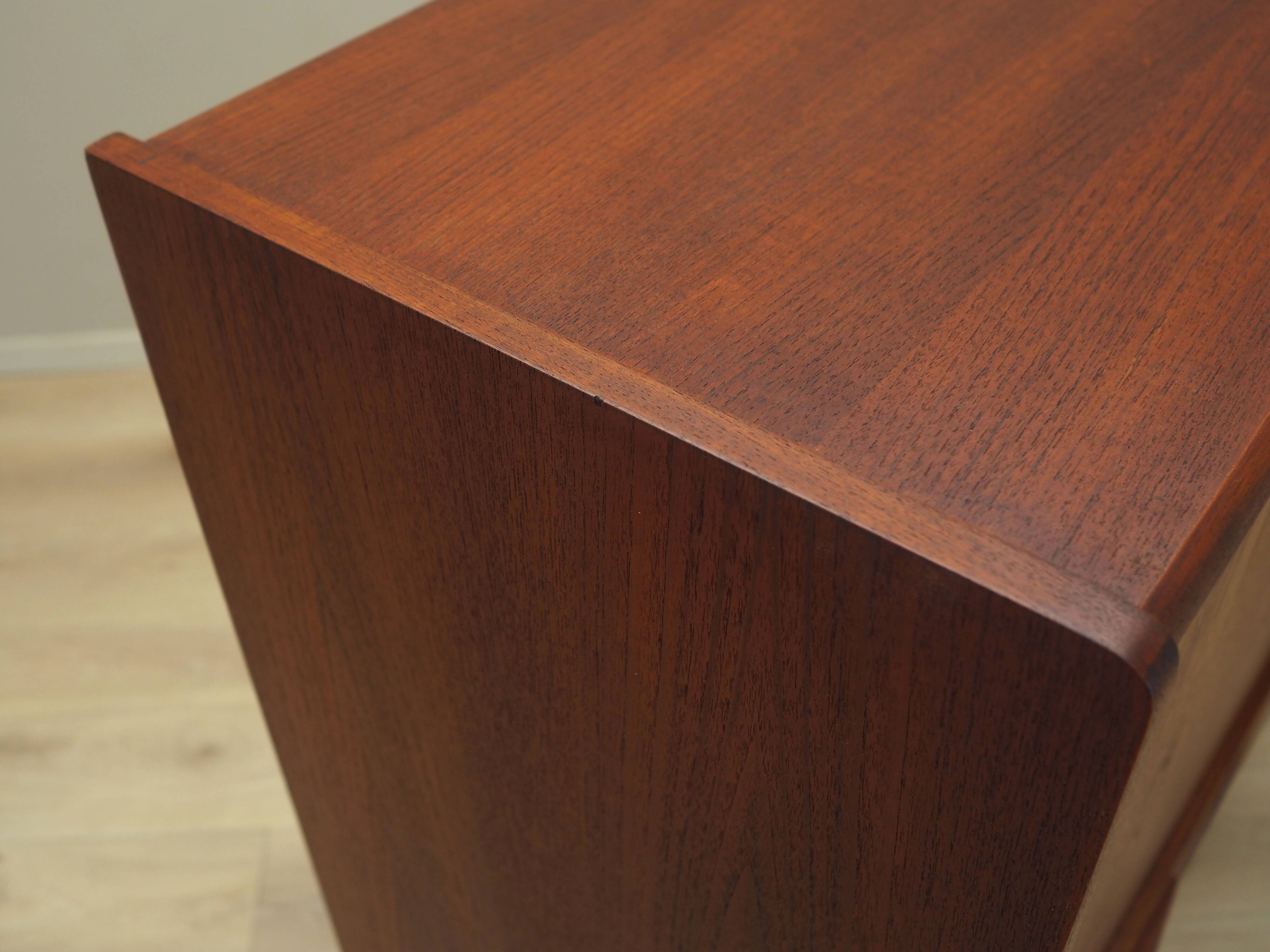 Buffet haut en teck, design danois, années 1970, fabriqué par ES Møbler
